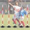 YXXSDP Red White Highly Visible Football Training Aid, Pro Portable Speed and Agility Train Poles, Multi-Purpose Fitness Equipment for Gym Turf Playground (Size : 1.2m/47.2inch) view 1