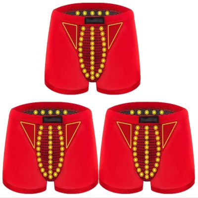 3pcs Magnetic Underwear Boxershorts For Men, Physiological Underwear Tourmaline Prostate Therapy Panties (Color : 1, Size : X-Large)