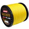 8 Strand Braided Fishing Line, 6-300Lb, 2000M(2187Yards) Ultra Thin, Sensitive, Precise Cast, Softer & Smoother, Abrasion Resistant, No Stretch, Zero Memory,Yellow,50LB/0.32mm view 1
