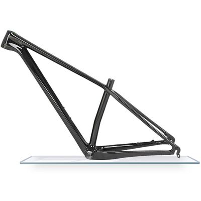 DHNCBGFZ Carbon Mountain Bike Frame 27.5er/29er Hardtail Mountain Bike Frame 15''/17''/19'' Disc Brake Bike Frame QR135mm BSA92mm Routing Internal(Glossy Black,29x17'')