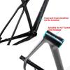 DHNCBGFZ Carbon Mountain Bike Frame 27.5er/29er Hardtail Mountain Bike Frame 15''/17''/19'' Disc Brake Bike Frame QR135mm BSA92mm Routing Internal(Glossy Black,29x17'') view 3