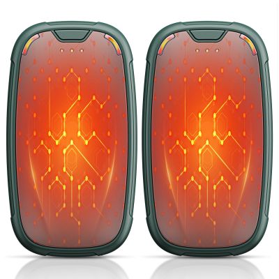 Hand Warmers Rechargeable 2 Pack, 3-Settings Rechargeable Hand Warmer, AI Smart Heating, Pocket Portable Electric Hands Warmer, Magnetic Handwarmers, A Winter for Loved Ones, Green