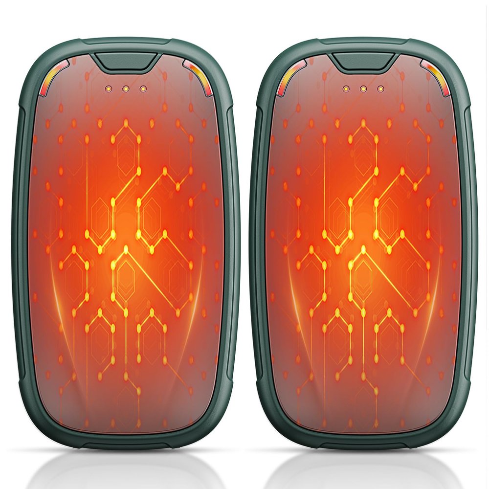 Hand Warmers Rechargeable 2 Pack, 3-Settings Rechargeable Hand Warmer, AI Smart Heating, Pocket Portable Electric Hands Warmer, Magnetic Handwarmers, A Winter for Loved Ones, Green