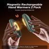 Hand Warmers Rechargeable 2 Pack, 3-Settings Rechargeable Hand Warmer, AI Smart Heating, Pocket Portable Electric Hands Warmer, Magnetic Handwarmers, A Winter for Loved Ones, Green view 3