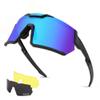 FEISEDY Men Women Cycling Sunglasses, with 3 Interchangeable Lenses, TR90 Sports Glasses Baseball for Youth Teens B4138 view 1