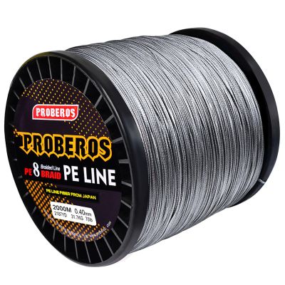HACLEN 8 Strand Braided Fishing Line, 6-300Lb, 2000M(2187Yards) Ultra Thin, Sensitive, Precise Cast, Softer & Smoother, Abrasion Resistant, No Stretch, Zero Memory,Dark Gray,120LB/0.6mm