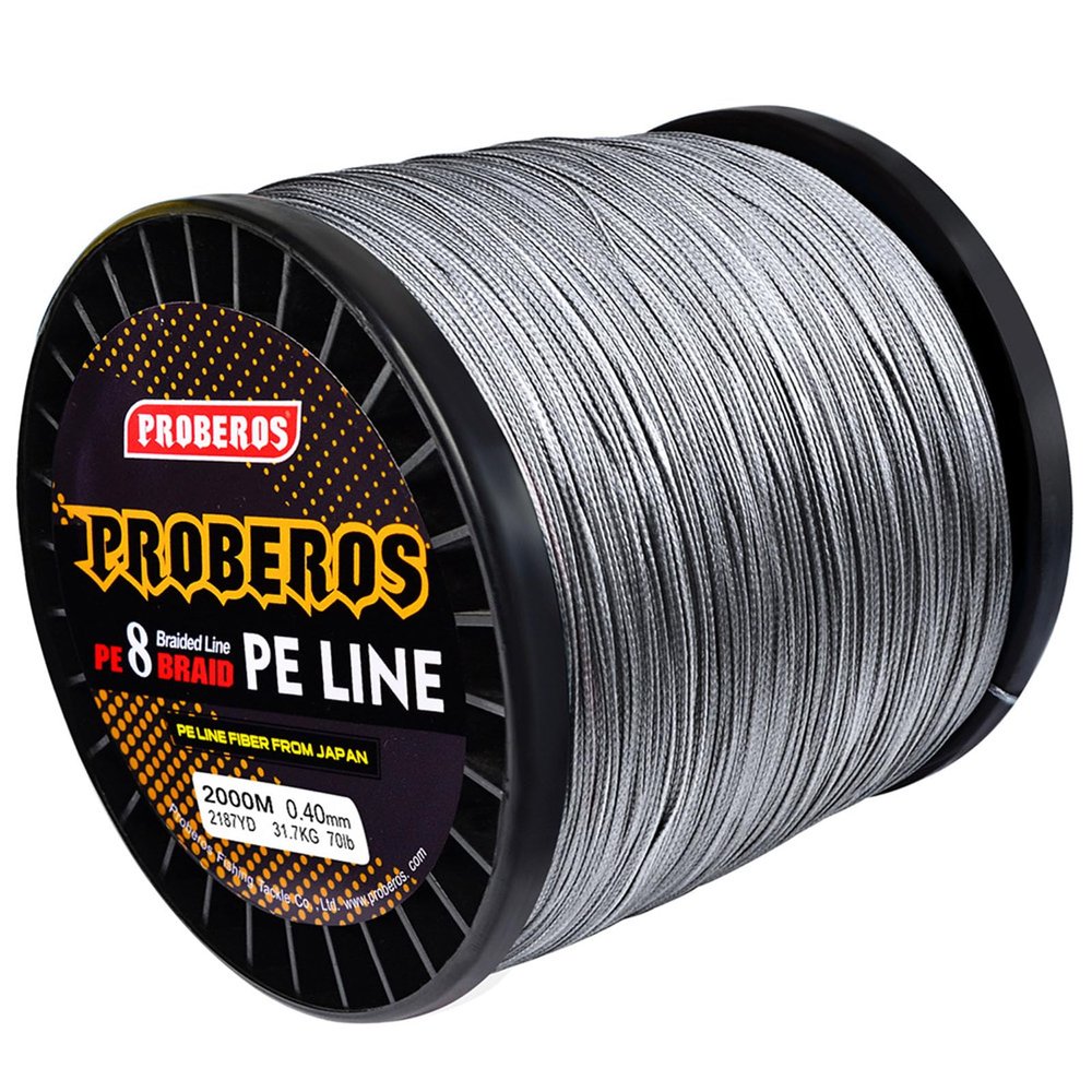 HACLEN 8 Strand Braided Fishing Line, 6-300Lb, 2000M(2187Yards) Ultra Thin, Sensitive, Precise Cast, Softer & Smoother, Abrasion Resistant, No Stretch, Zero Memory,Dark Gray,120LB/0.6mm
