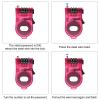 PATIKIL 3.28 Feet Retractable Cable Lock, 2 Pack 3 Digit Steel Cable Rope Portable Resettable Adjustable Code Lock for Bicycle Outdoor Use, Black view 4