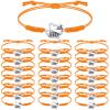 Rtteri 20 Pcs Cheerleader Gifts Cheer Bracelet Girls Charm Bracelet Adjustable Cheerleader Gifts For Cheer Team Jewelry Accessories Bulk(Orange) view 1