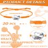 Rtteri 20 Pcs Cheerleader Gifts Cheer Bracelet Girls Charm Bracelet Adjustable Cheerleader Gifts For Cheer Team Jewelry Accessories Bulk(Orange) view 2