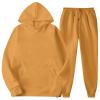WENKOMG1 2 Piece Tracksuits for Men,Solid Casual Spring Fall Sports Set Swearshirt and Sweatpant Unisex Active Outfits,New York Sweatshirt Men'S Sweatshirts 1/4 Zip Pullover Mens(Orange,Small) view 1