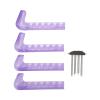 HERCHR Adjustable Skate Guards, 2 Pairs Portable Ice Skate Blade Covers Hockey Protector with 4pcs Springs for Figure Skates Ice Skate Guards Hockey Skate Guards Hockey Equipment(Purple) view 1