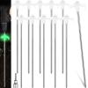 Hicarer 20 Pcs 12 Inch Tent Stakes Screw in Camping Stakes Heavy Duty Metal Spikes Ground Anchor Peg Threaded Tent Spikes with Hex Head Driver for Camping Garden Inflatable (Luminous White) view 1