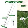 Hicarer 20 Pcs 12 Inch Tent Stakes Screw in Camping Stakes Heavy Duty Metal Spikes Ground Anchor Peg Threaded Tent Spikes with Hex Head Driver for Camping Garden Inflatable (Luminous White) view 2