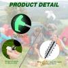 Hicarer 20 Pcs 12 Inch Tent Stakes Screw in Camping Stakes Heavy Duty Metal Spikes Ground Anchor Peg Threaded Tent Spikes with Hex Head Driver for Camping Garden Inflatable (Luminous White) view 3