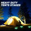 Hicarer 20 Pcs 12 Inch Tent Stakes Screw in Camping Stakes Heavy Duty Metal Spikes Ground Anchor Peg Threaded Tent Spikes with Hex Head Driver for Camping Garden Inflatable (Luminous White) view 4