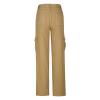 High Waist Baggy Parachute Cargo Pants Women Stretchy Relaxed Fit Straight Wide Leg Y2K Teen Girls Fashion Jeans Pants view 3