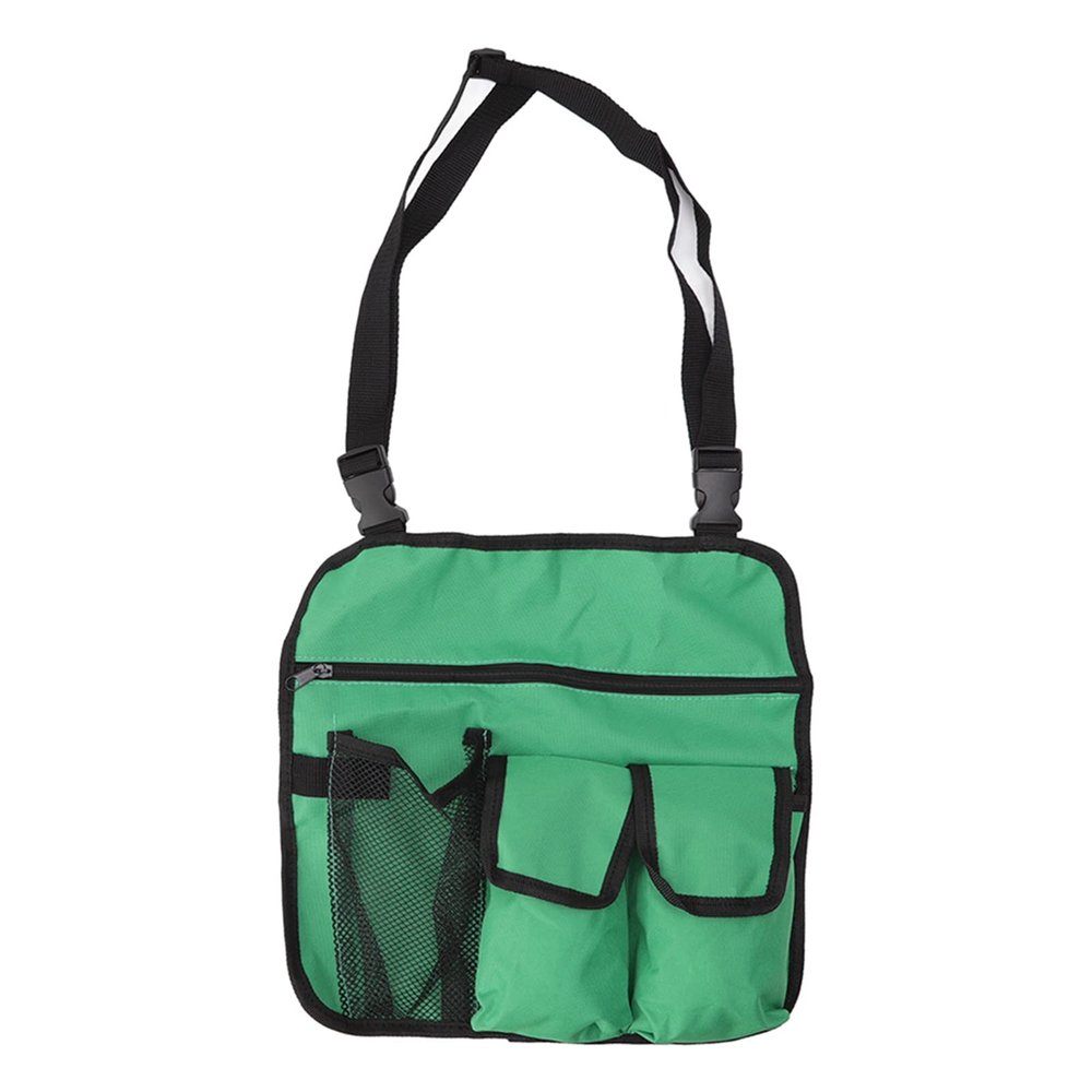 Beach Chair Armrest Bag, Outdoor Chair Waterproof Hanging Storage Pouch with 4 Pockets, Chair Armrest Organizer Snack Bag, Adjust Able Portable Beach Chairs Side Storage Bags for Outdoor(Green)