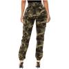 Women Parachute Camo Cargo Pants Trendy Y2K Teen Girls High Elastic Waist Relaxed Fit Casual Pants Streetwear Trousers view 4