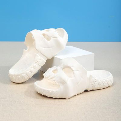 velae Summer Step on Feeling Slippers Women's Eva Indoor Bathroom Non-Slip Fish Mouth Coconut Home Thick Sole Soft Home Men's Sandals