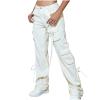 Cargo Pants Women Parachute Straight Wide Leg Baggy Pants High Waist Baggy Stretchy Trendy Y2k Teen Girls Trousers White view 1