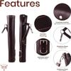 Traditional Shoulder Back Quiver Bow Arrow Holder Handmade Straps Belt Adjustable Lightweight & Comfortable Cow Leather Gift for him Aniversary Gift (D/Brown) view 3