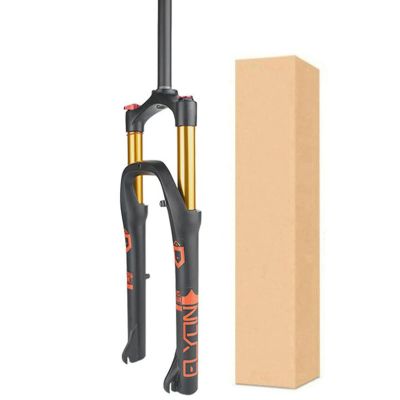 ZECHAO Beach Bike Air Supension Front Fork,20/26 * 4.0in Aluminum Alloy 120mm Travel 9 * 135mm Snow Bike Front Fork 1-1/8" Outdoor (Color : Gold Inner Tube, Size : 26inch)