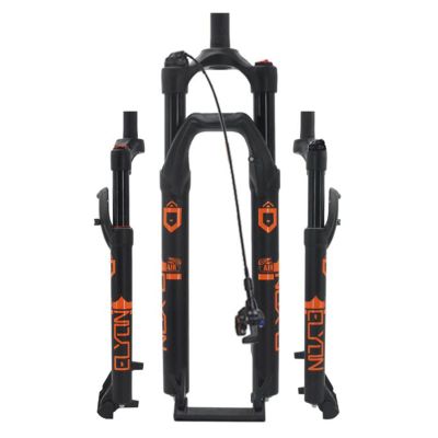 ZECHAO Mountain Bike Suspension Forks,1-1/8" Aluminum Alloy Air Supension Front Fork 27.5/29in Disc Brake Remote Lockout Outdoor (Color : Black, Size : 27.5inch)
