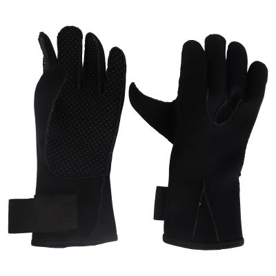 ANGGREK Neoprene Diving Gloves for Men and Women, Adjustable Hook and Fasteners, Fitting Finger, Anti Slip Palm, Widely Used (XL)