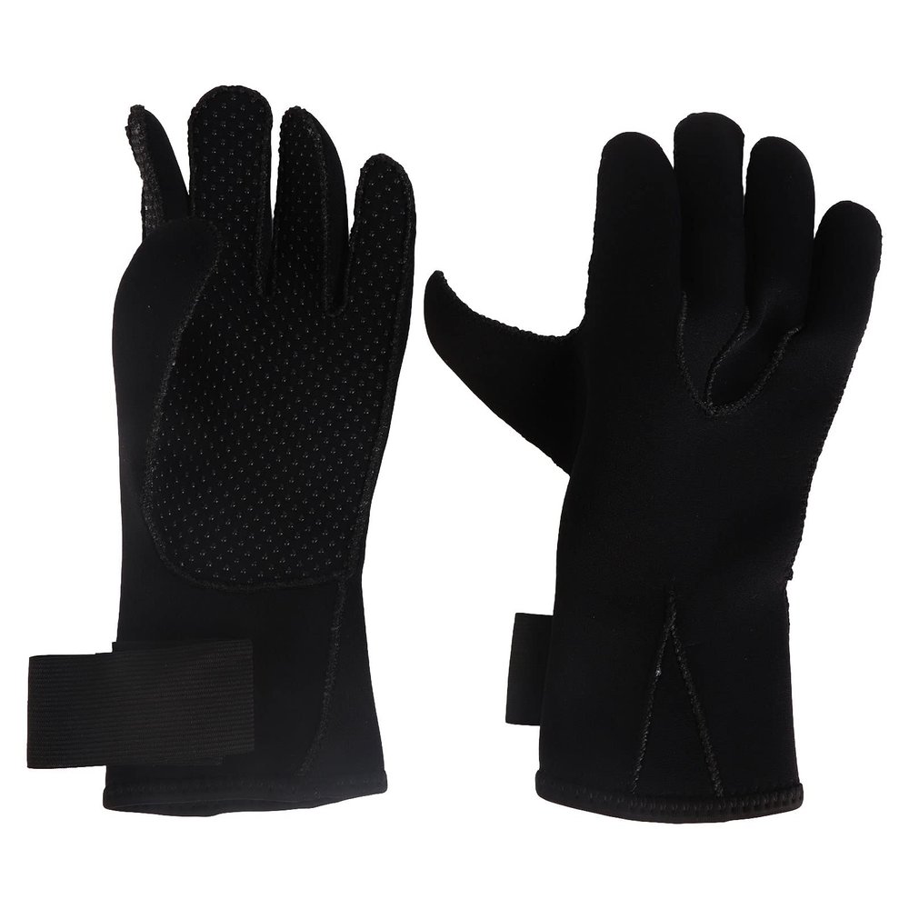 ANGGREK Neoprene Diving Gloves for Men and Women, Adjustable Hook and Fasteners, Fitting Finger, Anti Slip Palm, Widely Used (XL)