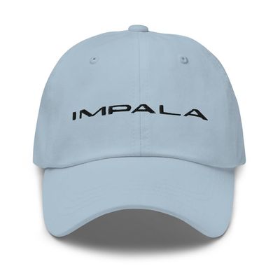 1964 1965 1966 Chevy Impala Emblem Classic Antique Car Custom Embroidered Dad hat Light Blue