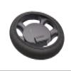 CartSkinz Neoprene Golf Cart Steering Wheel Cover - Universal Fit (13"-15"), Lightweight, Portable, Machine Washable - 03 Black Legacy - Best on Pre 2017 Carts with Smaller Steering Wheels. view 1