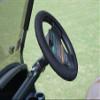 CartSkinz Neoprene Golf Cart Steering Wheel Cover - Universal Fit (13"-15"), Lightweight, Portable, Machine Washable - 03 Black Legacy - Best on Pre 2017 Carts with Smaller Steering Wheels. view 2