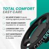 CartSkinz Neoprene Golf Cart Steering Wheel Cover - Universal Fit (13"-15"), Lightweight, Portable, Machine Washable - 03 Black Legacy - Best on Pre 2017 Carts with Smaller Steering Wheels. view 4
