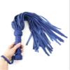 MarquiseDeBliss Genuine Leather Handcrafted Gentle Horse Whip - Thick Equestrian Training and Riding Essential - Riding Tools (27.6 Inches, Sea Blue) view 2