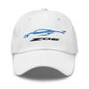 2023 Sports Car Z06 C8 Corvette Rapid Blue Silhouette Emroidered Dad hat view 1
