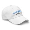 2023 Sports Car Z06 C8 Corvette Rapid Blue Silhouette Emroidered Dad hat view 2