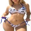 Butterfly Print Bikinis Set Fashion Beach Equipment Halter Brazilian Sexy Swimming Costume for Women Spring Swimwear (Women, S, White) view 2