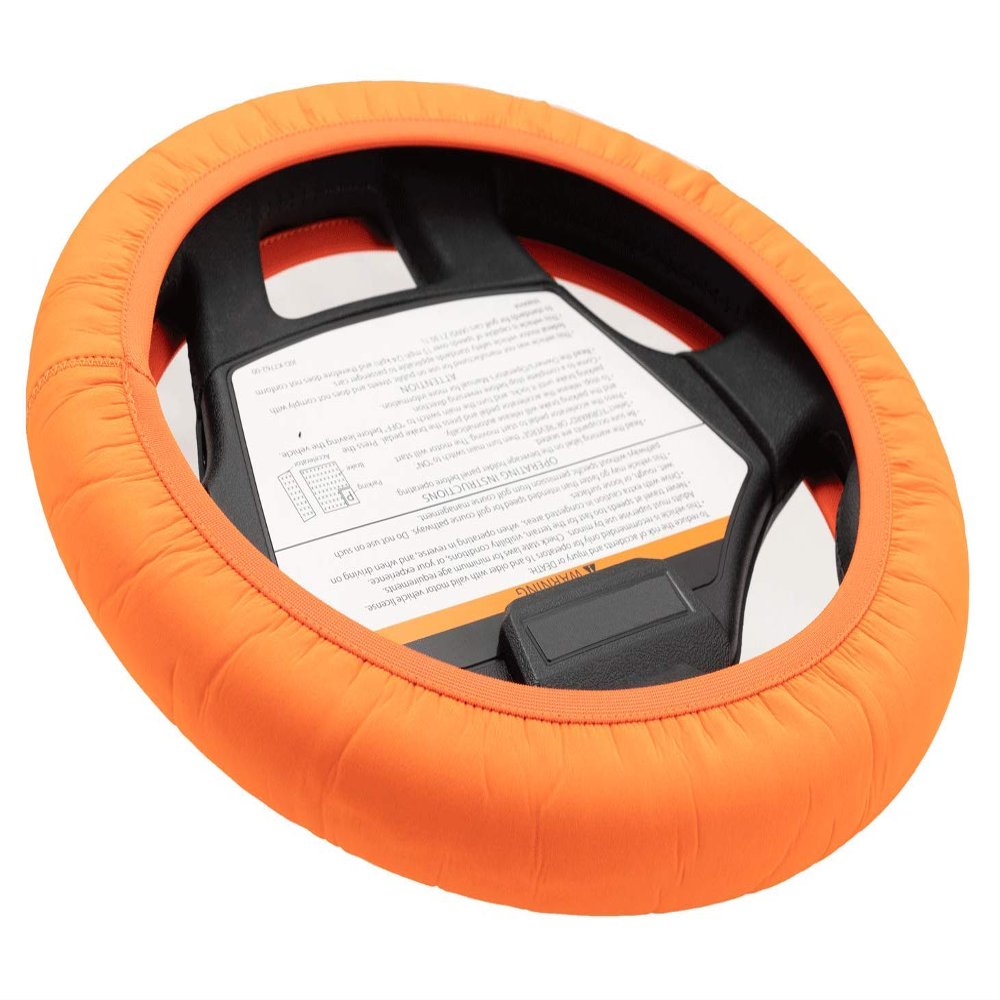 CartSkinz Neoprene Golf Cart Steering Wheel Cover - Universal Fit (13"-15"), Lightweight, Portable, Machine Washable, Trusted by Golf Industry Pros - 07 Orange