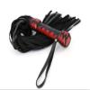 MarquiseDeBliss Genuine Leather Handcrafted Gentle Horse Whip - Thick Equestrian Training and Riding Essential - Riding Tools (27.6 Inches, Black and Red Handle) view 3