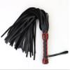 MarquiseDeBliss Genuine Leather Handcrafted Gentle Horse Whip - Thick Equestrian Training and Riding Essential - Riding Tools (27.6 Inches, Black and Red Handle) view 4