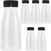 OHPHCALL 6pcs Transparent Juice Bottles Leakproof Milk Bottles Reusable Outdoor Beverage Containers Lids Juicing Water Other Drinks view 1