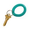 Lucky Line 2 Diameter Spiral Wrist Coil with Steel Key Ring, Flexible Wrist Band Key Chain Bracelet, Stretches to 12, Teal, 10 Pack (41038) view 3