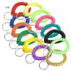 Lucky Line 2 Diameter Spiral Wrist Coil with Steel Key Ring, Flexible Wrist Band Key Chain Bracelet, Stretches to 12, Teal, 10 Pack (41038) view 4