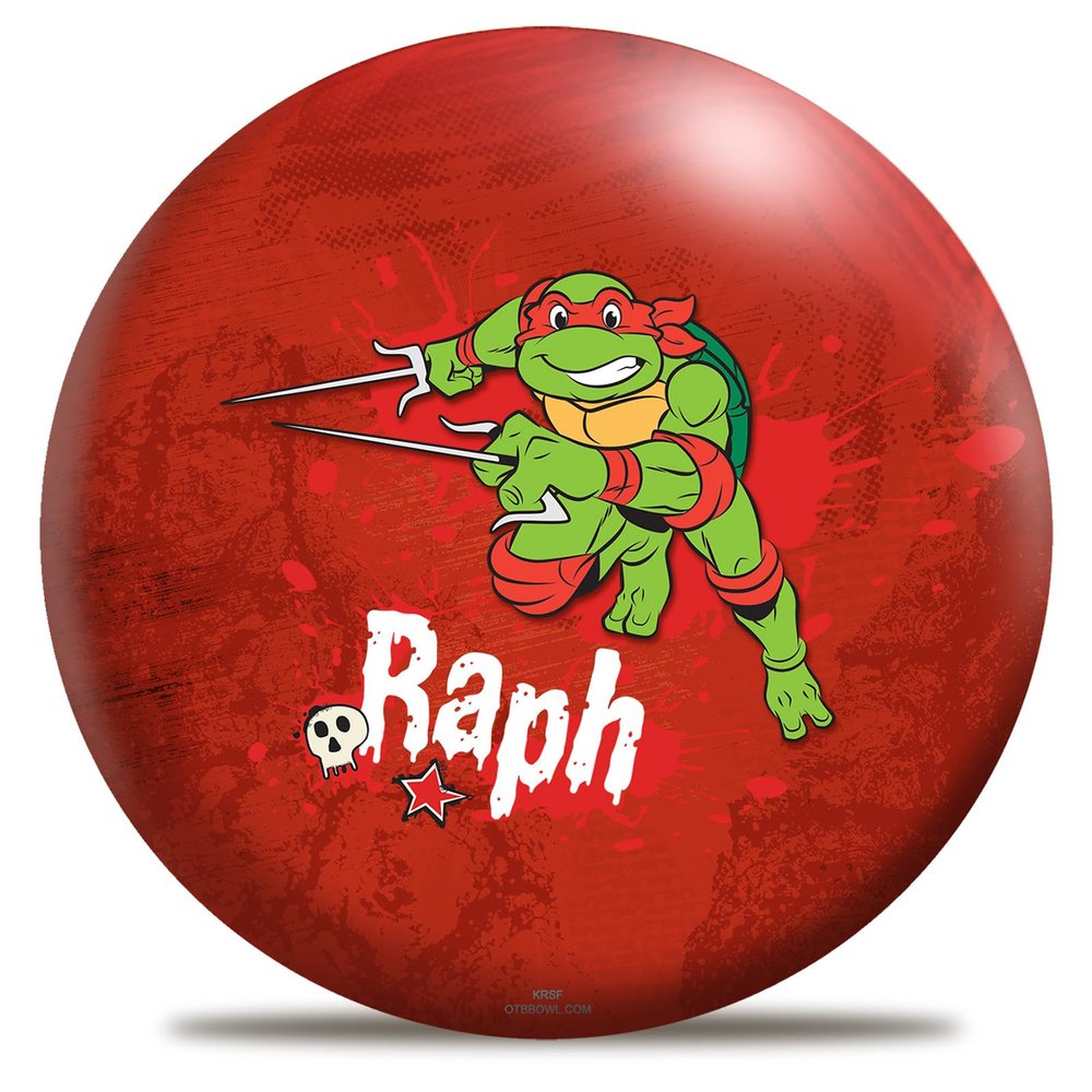 Teenage Mutant Ninja Turtle Raphael UNDRILLED Bowling Ball (14)