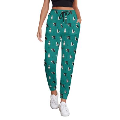 Atlantic Puffin Women's Pant Print Sweatpants Joggers Pants Sports Casual Trouser with Pockets L