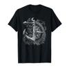 Compass Anchor Sea Lover Marine Life Lover T-Shirt, Men, Black, Small view 1