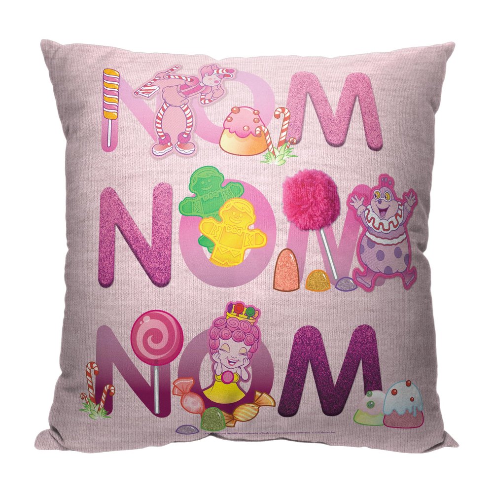 NORTHWEST Candyland Pillow, 18" x 18", Nom Nom Nom