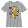 Pokmon Kids Pokemon Rocks Collage Boys Short Sleeve Tee Shirt, Athletic Heather view 1