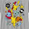 Pokmon Kids Pokemon Rocks Collage Boys Short Sleeve Tee Shirt, Athletic Heather view 2